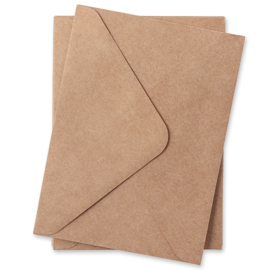 12 Packs: 50 ct. (600 total) 5.25&#x22; x 7.25&#x22; Kraft Envelopes by Recollections&#x2122;